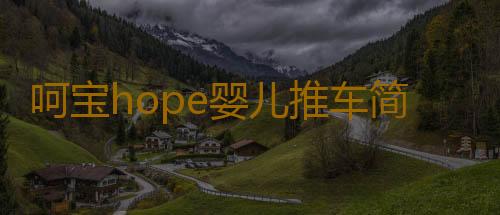 呵宝hope婴儿推车简易轻便携折叠迷你手推车可坐可躺宝宝避震伞车